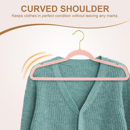 36 Pack Velvet Clothes Hangers with Gold Hooks,Space-Saving