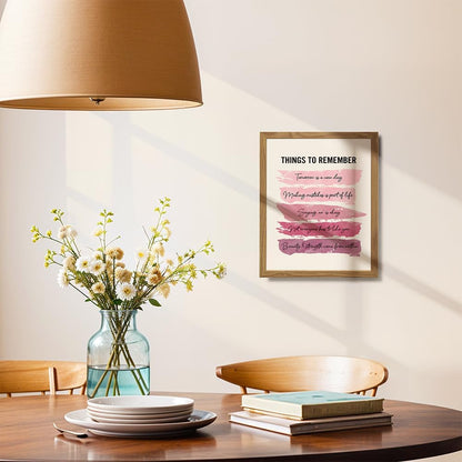 Positive Inspirational Quotes Wall Decor - Uplifting Encouragement Gifts for Women, Girls, Teens, Daughter, BFF, Best Friend - Pink Motivational Wall Art Poster for Home Office, Bedroom, Bathroom