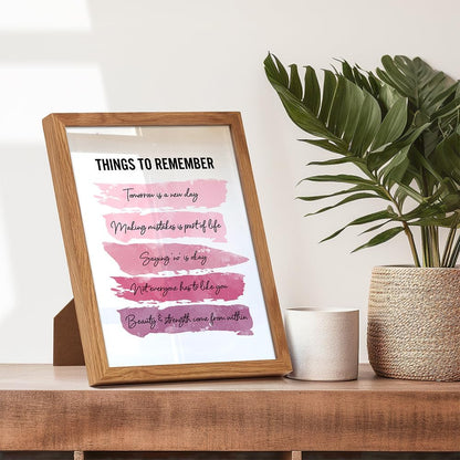 Positive Inspirational Quotes Wall Decor - Uplifting Encouragement Gifts for Women, Girls, Teens, Daughter, BFF, Best Friend - Pink Motivational Wall Art Poster for Home Office, Bedroom, Bathroom