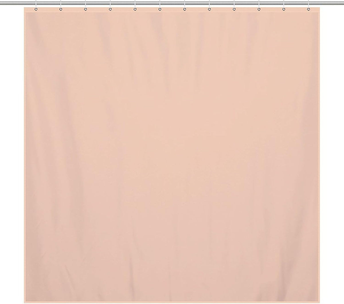 Modern Elegant Shower Curtain, Minimalist Peach Pastel Solid Plain Simple Elegant Bath Curtains Waterproof Fabric with Hooks for Home Decor, 72Wx72H