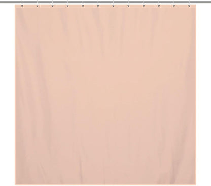 Modern Elegant Shower Curtain, Minimalist Peach Pastel Solid Plain Simple Elegant Bath Curtains Waterproof Fabric with Hooks for Home Decor, 72Wx72H