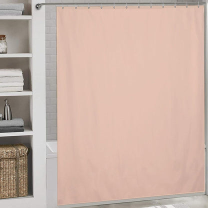Modern Elegant Shower Curtain, Minimalist Peach Pastel Solid Plain Simple Elegant Bath Curtains Waterproof Fabric with Hooks for Home Decor, 72Wx72H