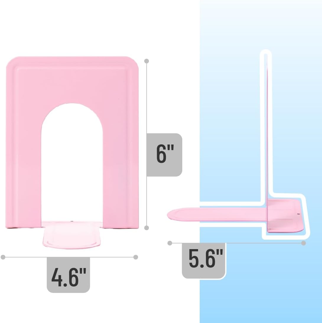 Book Ends, 4 Pack, Light Pink