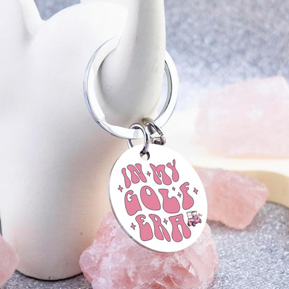 Funny Golf Gifts for Women Golf Cart Keychain Pink Gifts for Golfers Women