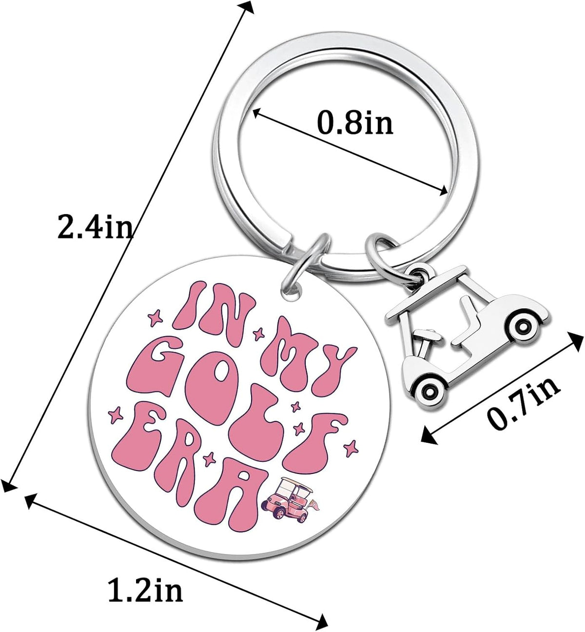 Funny Golf Gifts for Women Golf Cart Keychain Pink Gifts for Golfers Women
