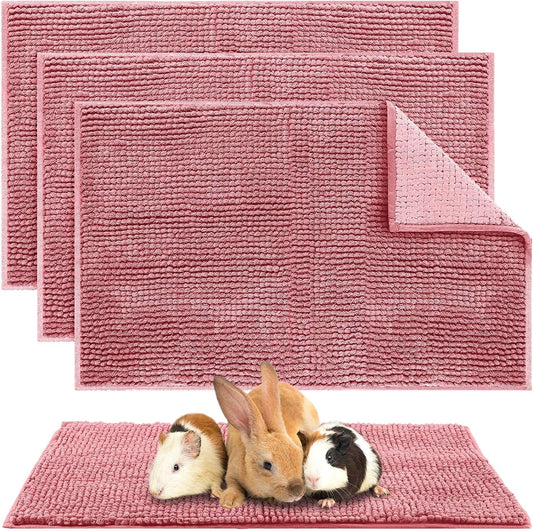 4 Pcs Guinea Pig Cage Liner, 16 x 24 Inch, Pink