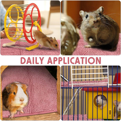 4 Pcs Guinea Pig Cage Liner, 16 x 24 Inch, Pink