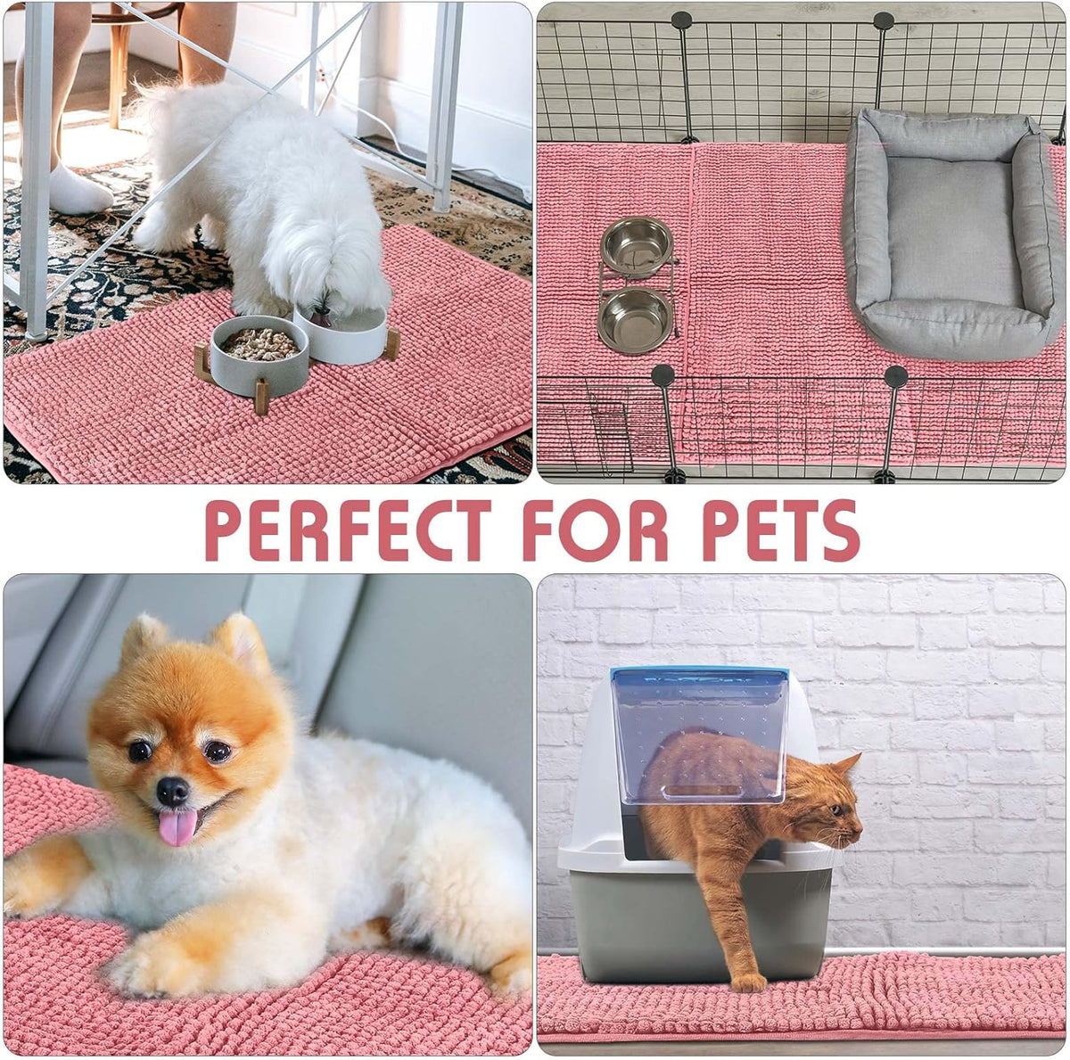 4 Pcs Guinea Pig Cage Liner, 16 x 24 Inch, Pink