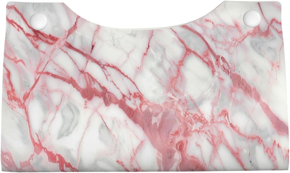 Pink Marble Modern Abstract Tissue Box Cover Long Leather Tissue Box Holder for Bathroom Bedroom Home Office Decor