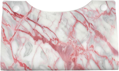 Pink Marble Modern Abstract Tissue Box Cover Long Leather Tissue Box Holder for Bathroom Bedroom Home Office Decor