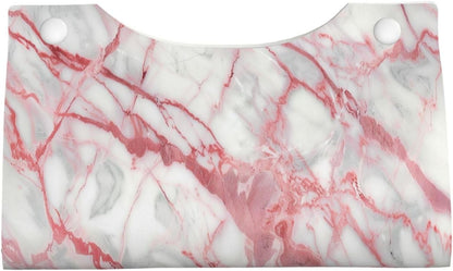 Pink Marble Modern Abstract Tissue Box Cover Long Leather Tissue Box Holder for Bathroom Bedroom Home Office Decor