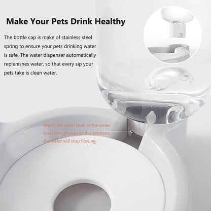 Dog Bowls, Cat Food and Water Bowl Set with Water Dispenser