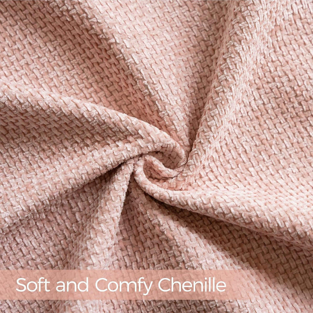 Pink Spring Chenille Throw Pillow Covers 18x18 Inch Pack of 2 Modern Decorative Throw Pillow Covers Farmhouse Cross Covers Home Decor for Sofa Bedroom Living Room