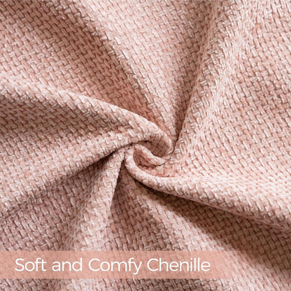 Pink Spring Chenille Throw Pillow Covers 18x18 Inch Pack of 2 Modern Decorative Throw Pillow Covers Farmhouse Cross Covers Home Decor for Sofa Bedroom Living Room