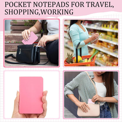 36 Pcs Pocket Notebook Bulk, Pink, Blank Cover