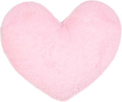 Heart Shaped Decorative Throw Pillow Super Soft Plush Cushion Cute Home Decor for Bedroom Living Room Sofa Chair Valentines Wedding(Pink)