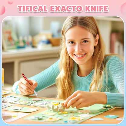 55PCS Exacto Knife Set, Craft Knife, Hobby Knives with 50PCS Blades