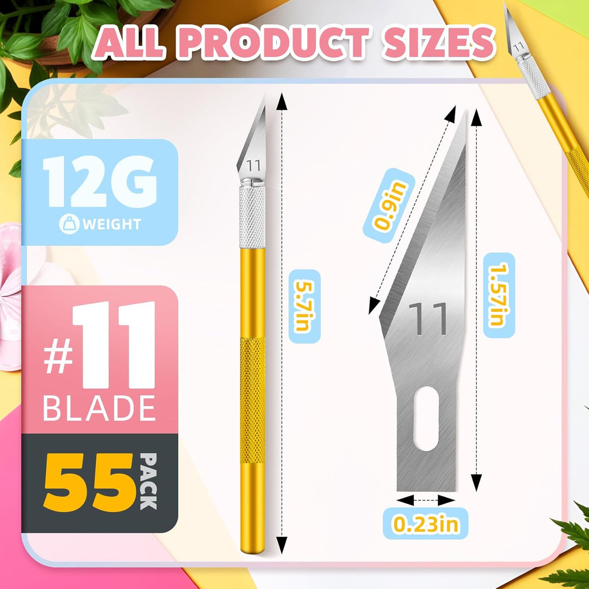 55PCS Exacto Knife Set, Craft Knife, Hobby Knives with 50PCS Blades