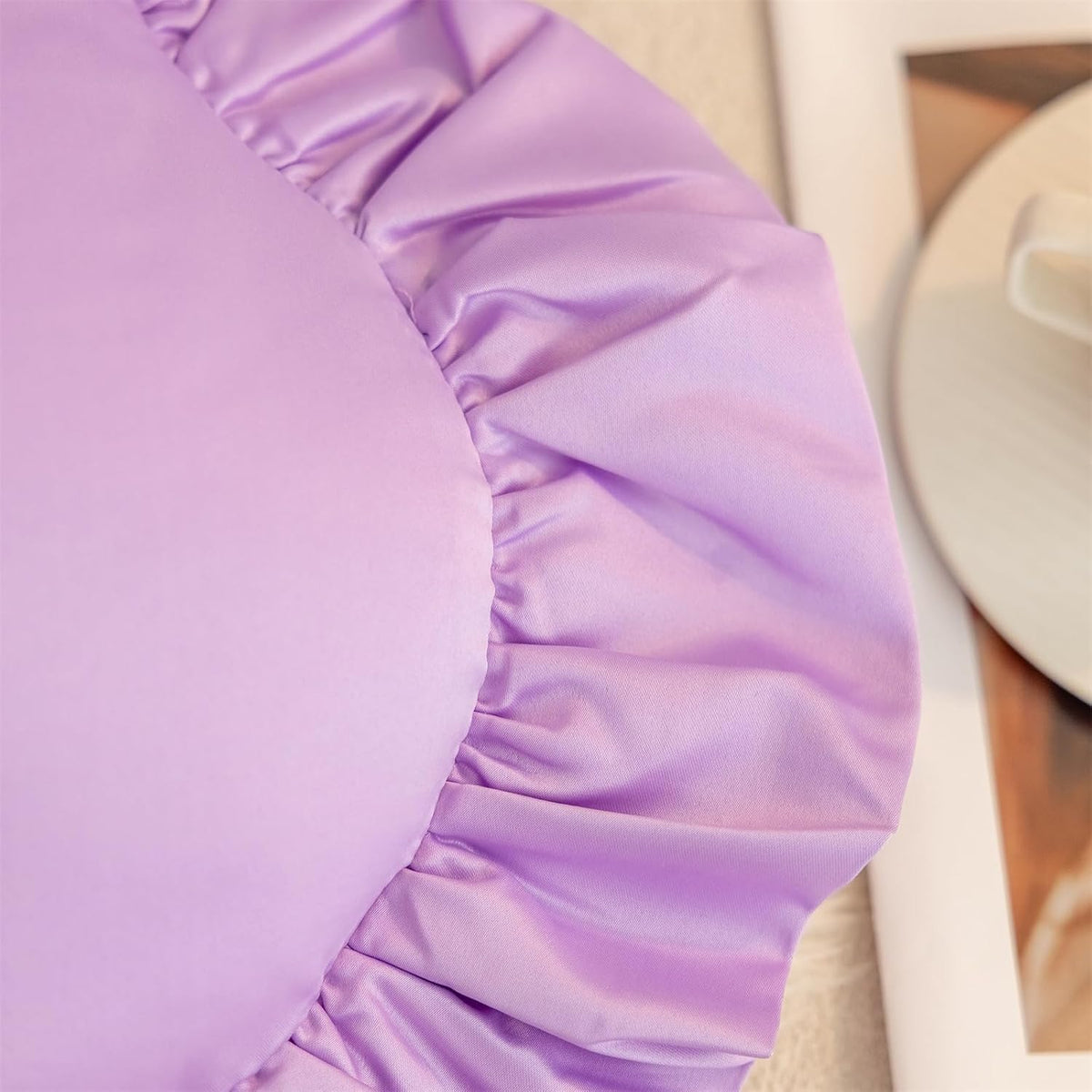 Heart Pillow, Light Pink Ruffles Design Love Throw Pillows Decorative Pillows for Bed Couch Cute Room Decor Heart Shaped Throw Pillow Cushion for Living Room Bedroom Gifts Pillows