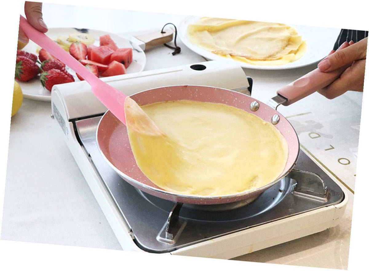 Aluminum 8-inch Non-stick Frying Pan for Omelette and Pancake, Pink Coating, Lightweight Kitchen Gadget for Home and Restaurant Cooking
