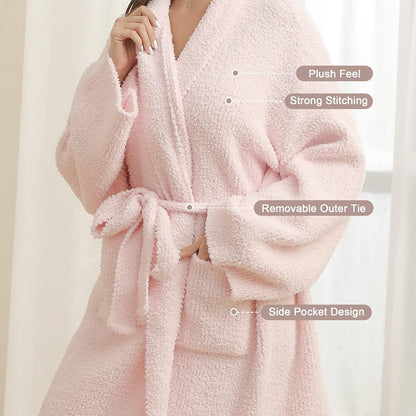 Ultra Soft Robes Plush Spa Wrap Bath Loungewear Sleep Robe for Women