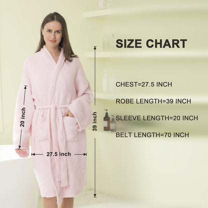 Ultra Soft Robes Plush Spa Wrap Bath Loungewear Sleep Robe for Women