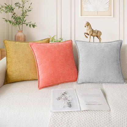 Decorative Couch Throw Pillow Covers 18 X 18 Inches Living Coral