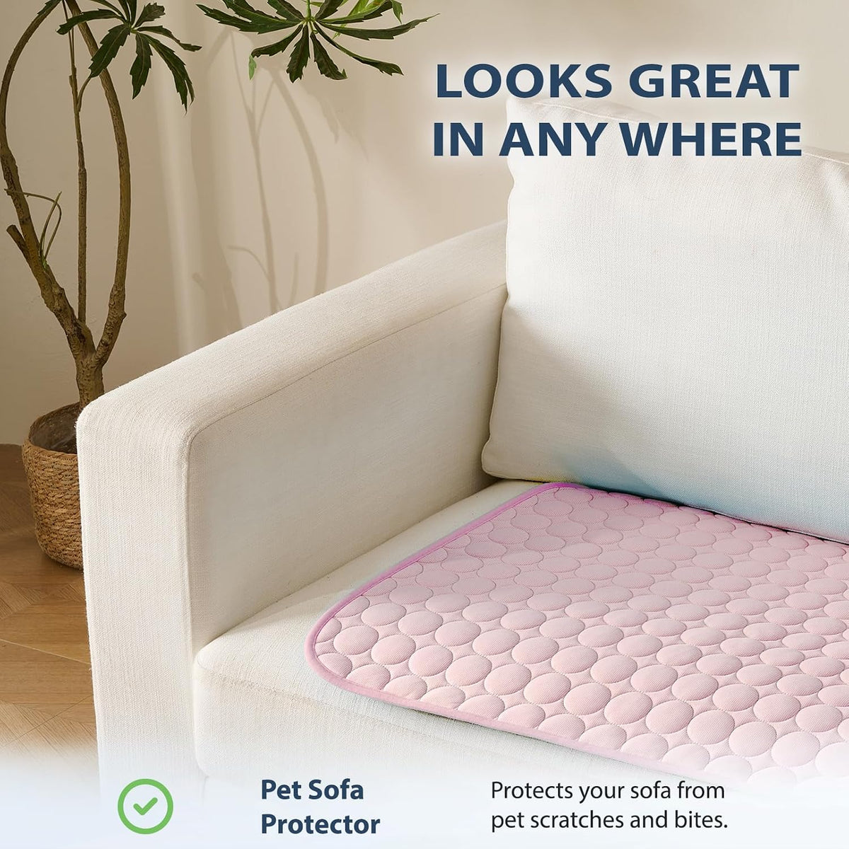 Summer Cooling Mat & Sleeping Pad- Water Absorption Top, Materials Safe, Easy Carry, EZ Clean. Keep Cooling for Pets, Kids and Adults.(Pink, 40" x 28")