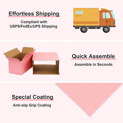 8x8x4 Medium Shipping Boxes, 30 Pack Pink Cardboard Mailer Box, Gift Boxes for Packaging Small Business