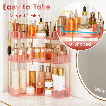 Corner Bathroom Counter Organizer 3-Tier Bathroom Organizer