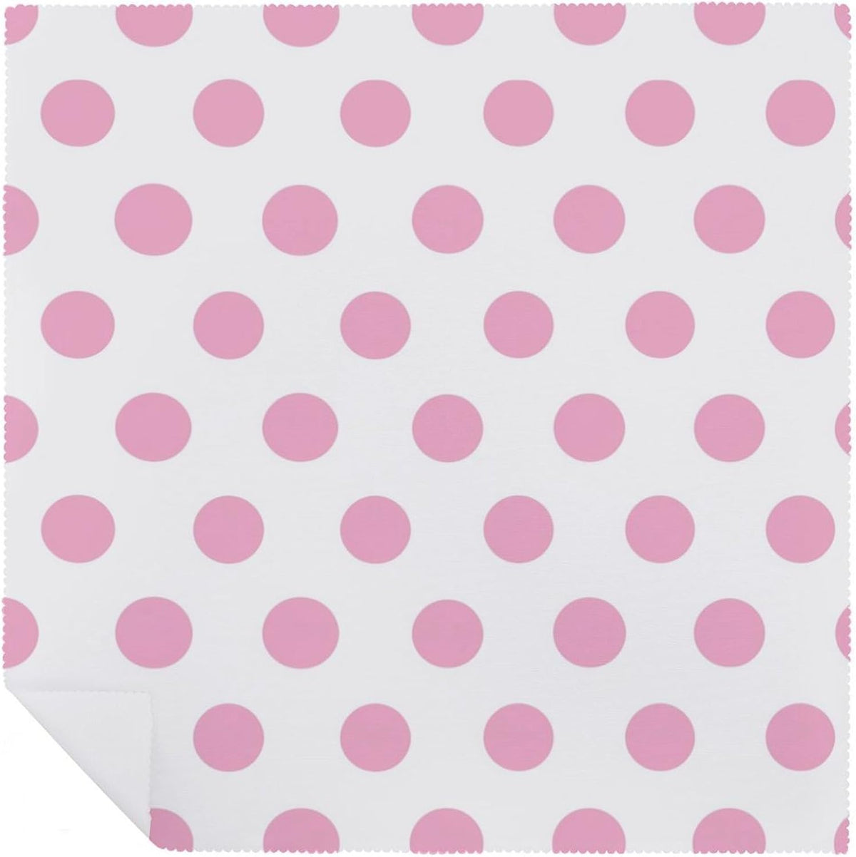 Light Pink Dot Cloth Napkins Set of 6, Square Premium Reusable Washable Polyester Table Linen Napkin for Dinner Party