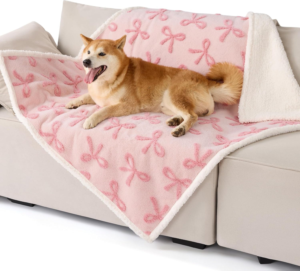 Waterproof Dog Blankets for Large Dogs Cute Cozy 3D Jacquard,40x50