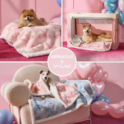 Waterproof Dog Blankets for Large Dogs Cute Cozy 3D Jacquard,40x50