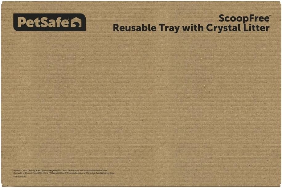PetSafe Official ScoopFree Complete Reusable Tray - Includes 4.3 lb of Premium Blue Crystal Litter - Compatible with All ScoopFree Complete Automatic Self Cleaning Litter Box Systems