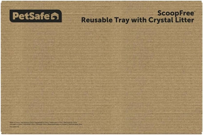 PetSafe Official ScoopFree Complete Reusable Tray - Includes 4.3 lb of Premium Blue Crystal Litter - Compatible with All ScoopFree Complete Automatic Self Cleaning Litter Box Systems