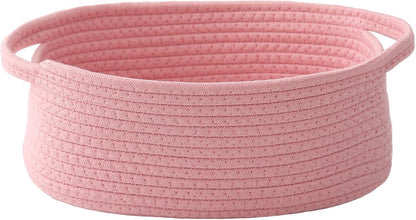 Small Woven Basket, Empty Gift Basket, Pink/1 Pack