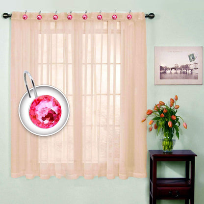 BEAVO 12 Pcs Crystal Shower Curtain Hook, Decorative Shower Curtain Ring