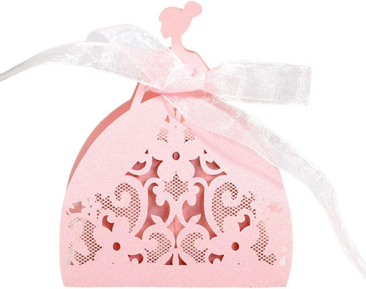 Katutude 50 Pcs Wedding Favor Boxes Baptism Favor Boxes Chocolate Candy Gift Box Small Empty Candy Box Paper Gift Boxes for Bridal Shower Anniverary Birthday Party