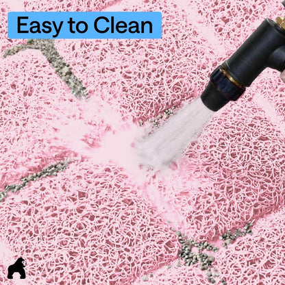 Cat Litter Box Mat, Coiled Mesh Trapping Mats 17x11 Light Pink