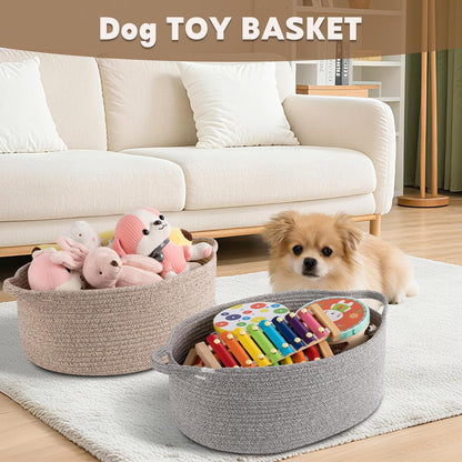 OIAHOMY Large Gift Basket Empty 17" x 12.6" x 7", Storage Basket with Gift Bag, Ribbon and Glitter Tulle for DIY Anytime, Toy Storage for Kids, Dogs with Handles in A Stylish Design - Pink