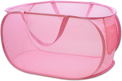 Sturdy Mesh Laundry Hamper Basket Bag,collapsible Pop up for Laundry Room