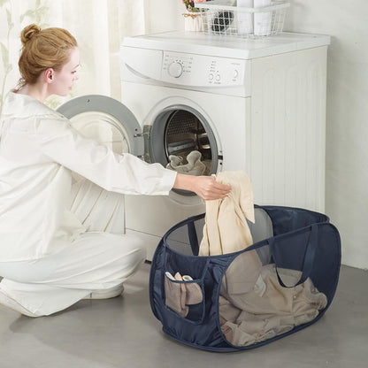 Sturdy Mesh Laundry Hamper Basket Bag,collapsible Pop up for Laundry Room
