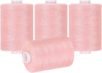 4 Spool Sewing Thread, Pink #1819 1000 Yards/Spool