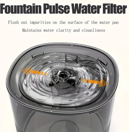 Cat Water Fountain Dog Water Dispenser Automatic Pet Fountain, Dogs Drinking Waterer Bowls Indoor Auto Watering Dish Animal Feeding & Drinking Quiet Waterfall with 1 Replacement Filter(61 oz/1.8 L)