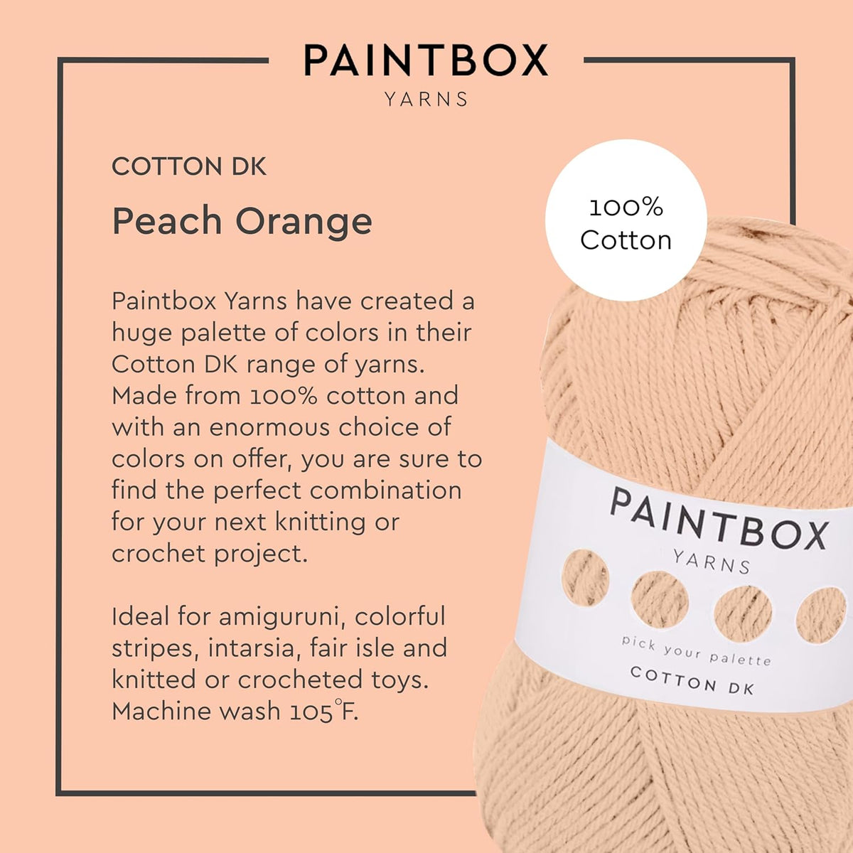 Paintbox Yarns 100% Cotton DK Yarn 1.76oz / 50g, 137yds / 125m