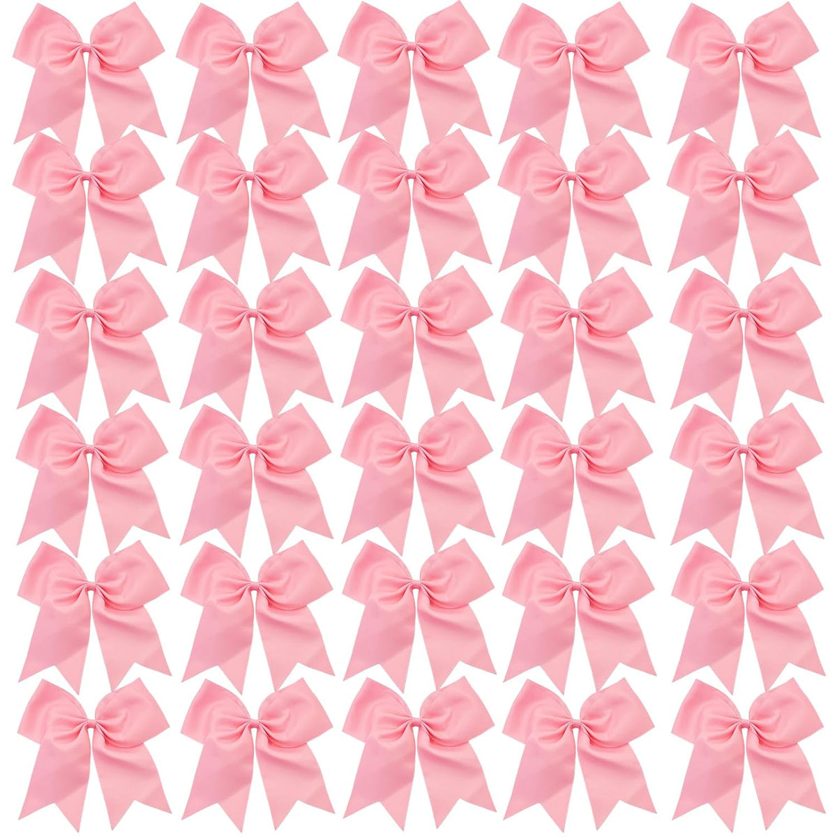 30PCS 8" Large Cheer Bows Hair Bows Ponytail Holder Handmade for Girls Teens Softball Cheerleader Sports (Light pink)