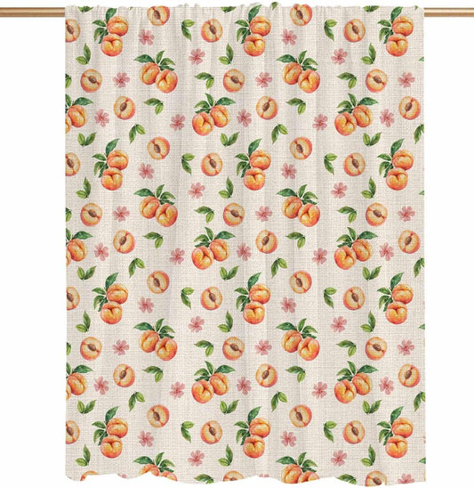 Summer Cooling Blankets for Hot Sleepers-Farmhouse Peach Flower Leaf on Linen Blanket Thin Lightweight Breathable Soft Throws for Bed Couch Sofa Vintage Seamless Fruit Decor,40x60in