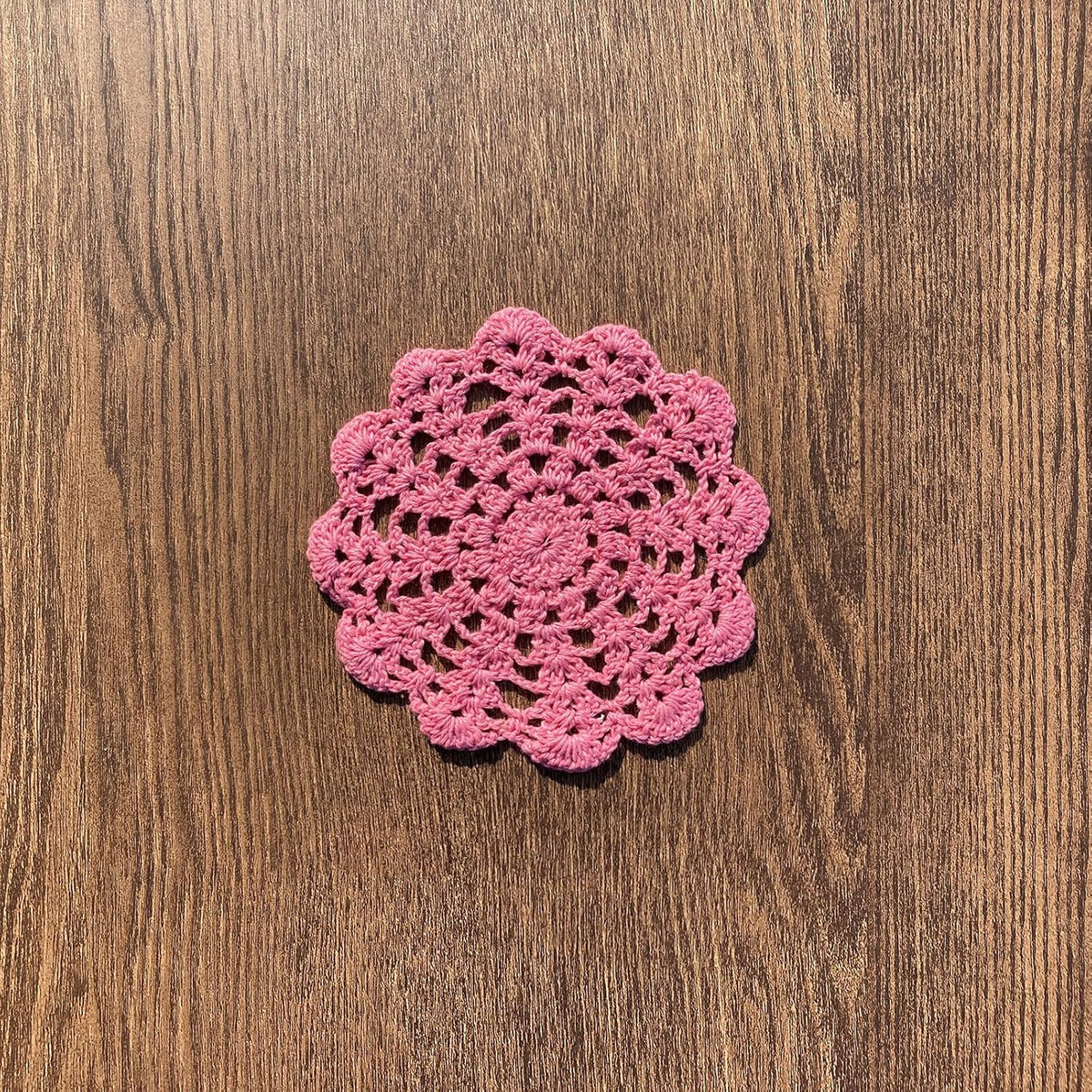 5" Crochet Doilies Table Placemats Round Lace Small Centerpiece Drinks Coasters for Parties Set of 10 Pink Color