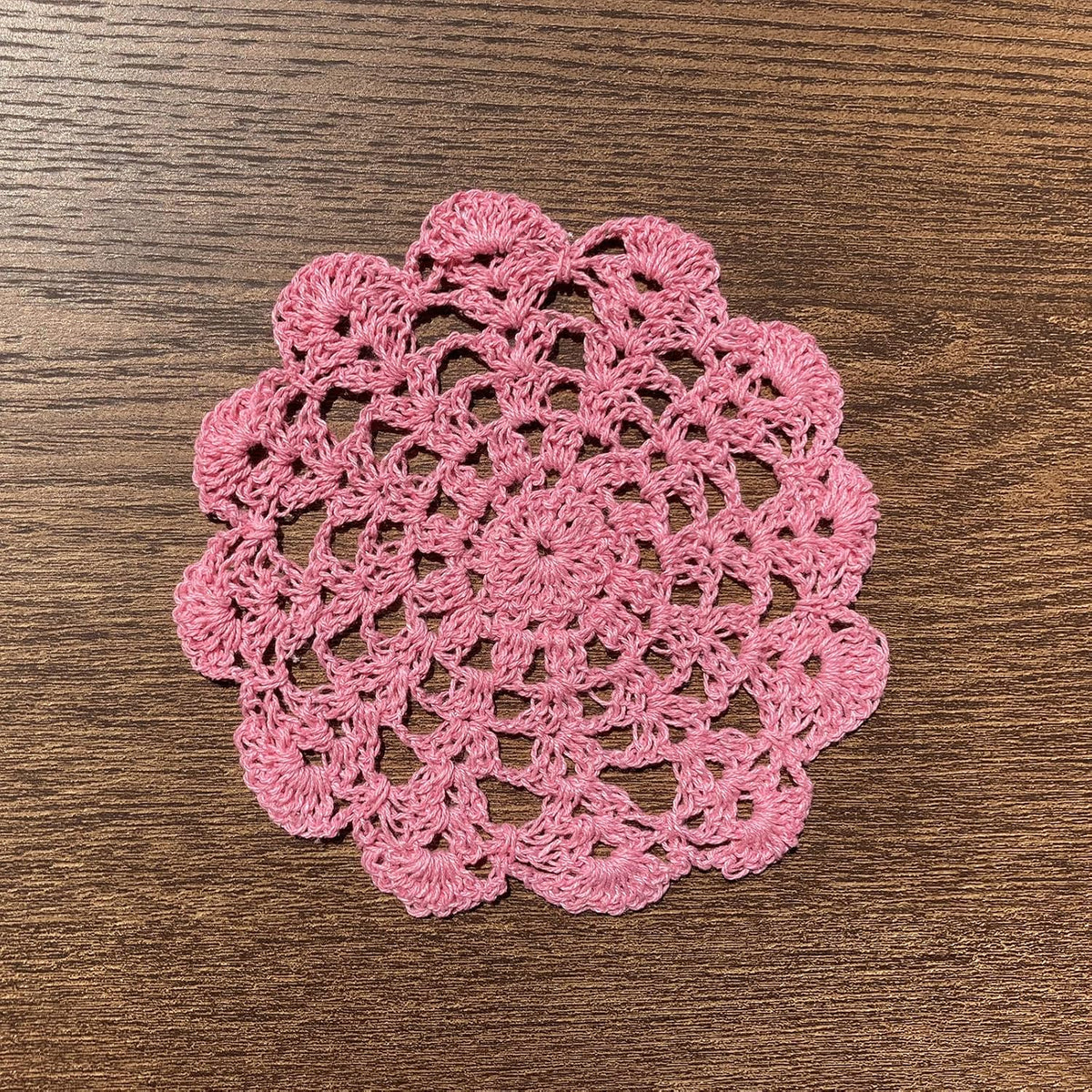 5" Crochet Doilies Table Placemats Round Lace Small Centerpiece Drinks Coasters for Parties Set of 10 Pink Color