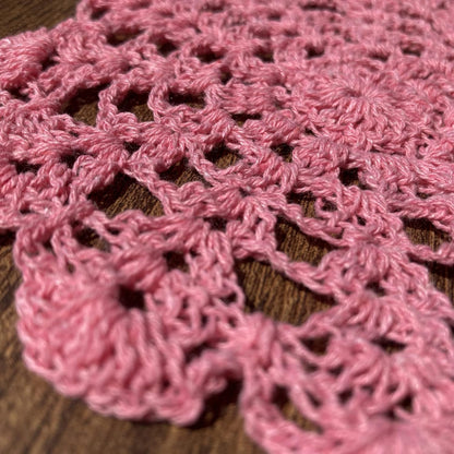 5" Crochet Doilies Table Placemats Round Lace Small Centerpiece Drinks Coasters for Parties Set of 10 Pink Color
